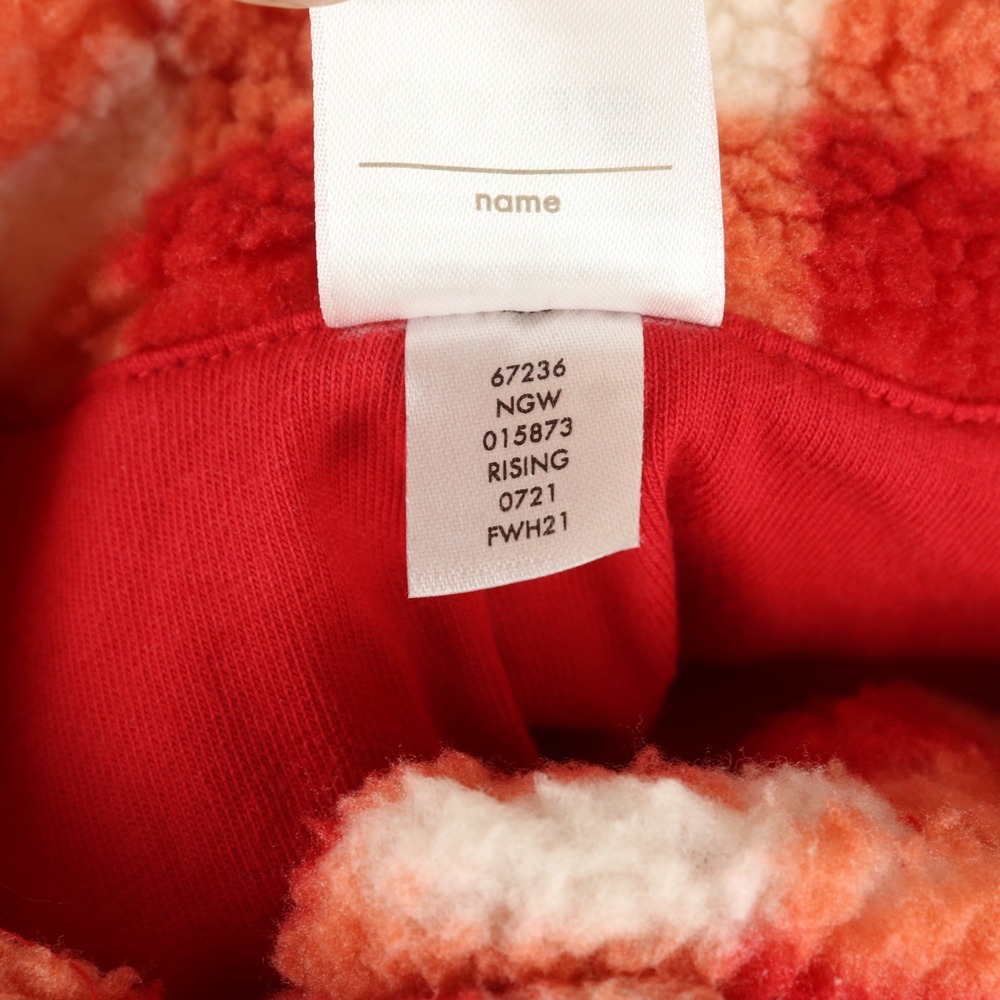 Hanna Andersson Baby Printed Faux Shearling Jacket 6-12 Months Red Gingham Plaid - Picture 8 of 8